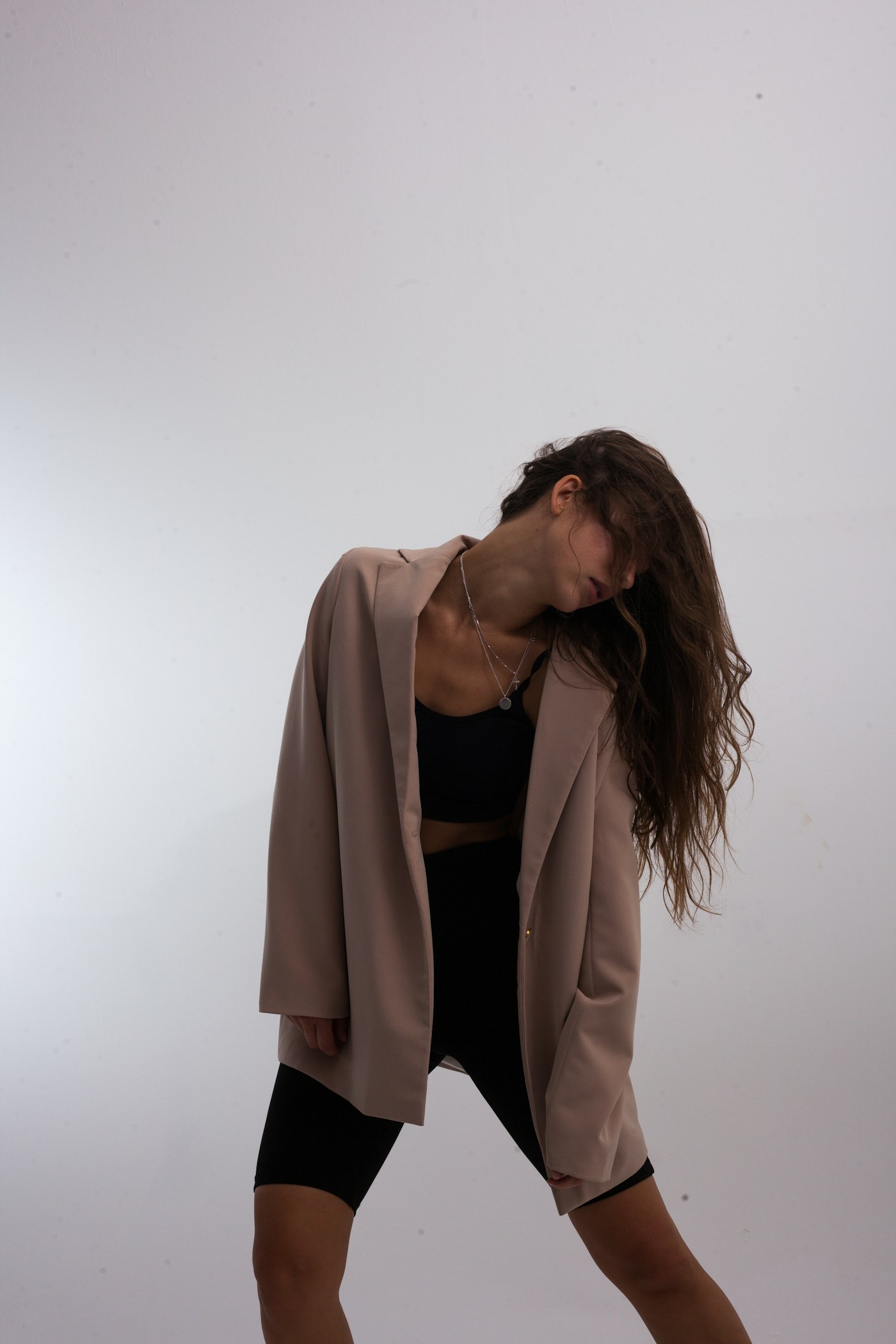 Beige linen blazer — a Sari Batik Co. product